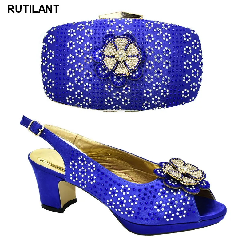 Новое поступление комплект из обуви и сумки в африканском стиле 2019 г. Итальянская