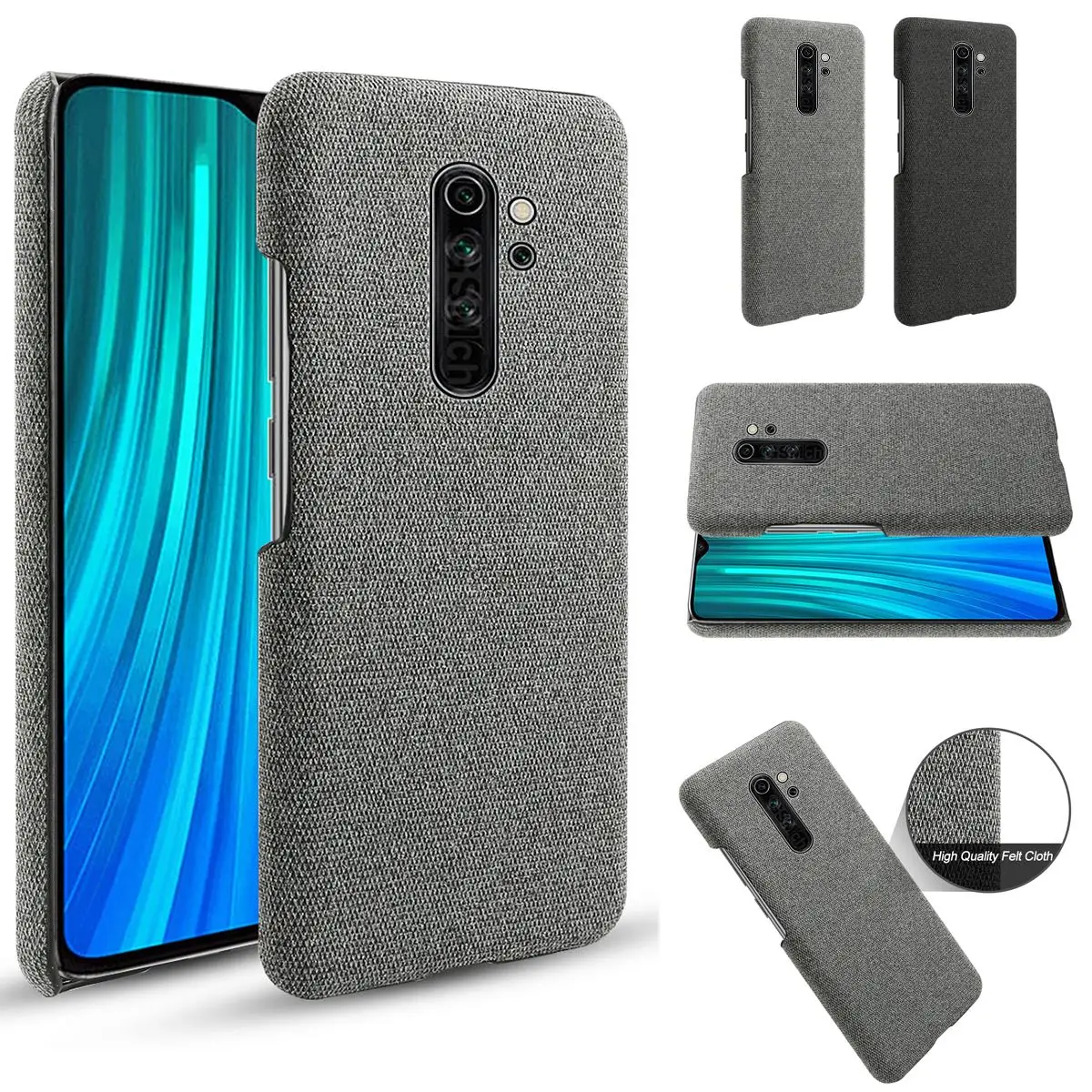 Ультратонкий тканевый чехол для Xiaomi Redmi Note 8 Pro 8T 7 Mi A3 10 Lite из ткани с тканевым