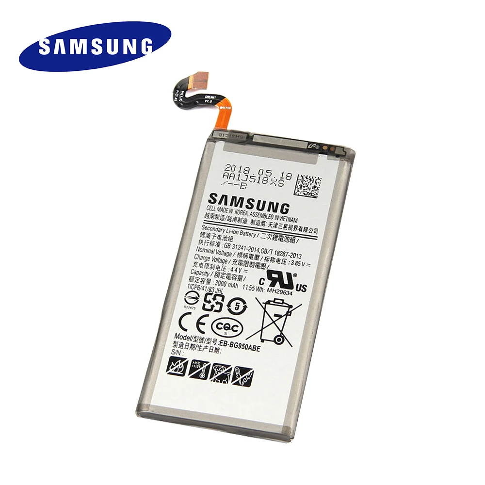 Для Samsung Galaxy S8 оригинальный аккумулятор EB-BG950ABE SM-G9508 G9500 G950U литий-ионная