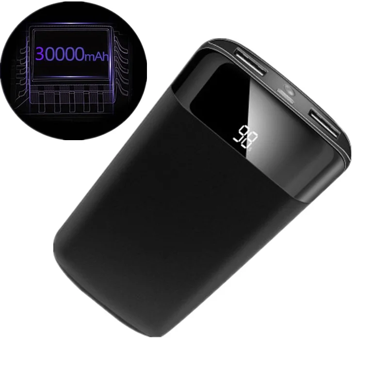Ультратонкое портативное зарядное устройство 30000 мАч Внешнее для Xiaomi redmi iPhone Samsung