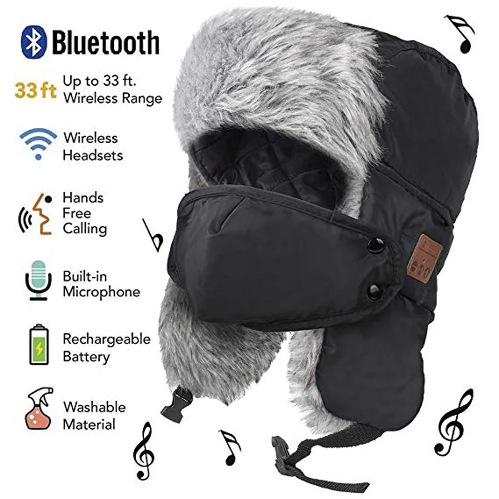 Горячая Bluetooth зимняя охотничья шапка Bluetooth охотничья шляпа для улицы