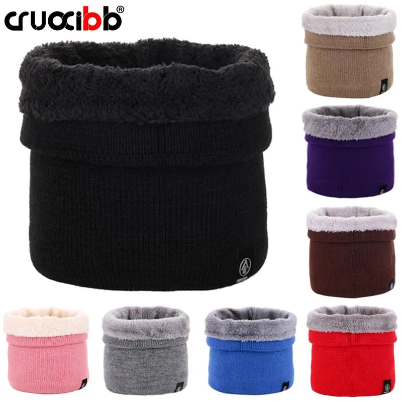 CRUOXIBB зимний двухслойный шейный Утеплитель для мужчин и женщин мягкая флисовая