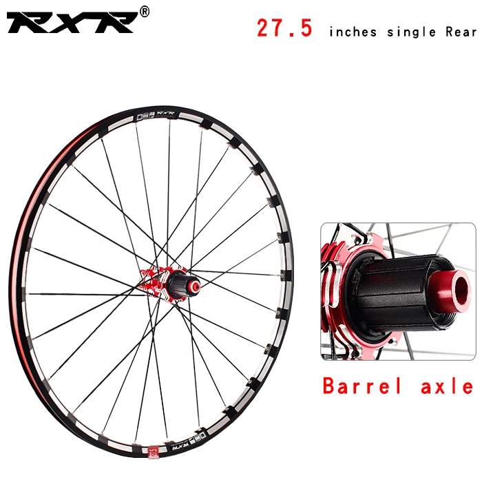27.5 Red Rear TA RXR 27," RX233 колесная карбоновая ступица MTB дисковый тормоз 5 подшипников комплекты велосипедных колес горный велосипед 7-11Speed через ось/QR MTB колеса - Цвет: 27.5 Red Rear TA