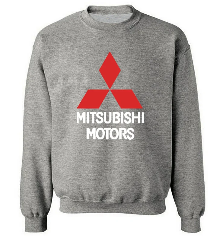 Модные хлопковые мужские толстовки Mitsubishi с логотипом автомобиля флисовый
