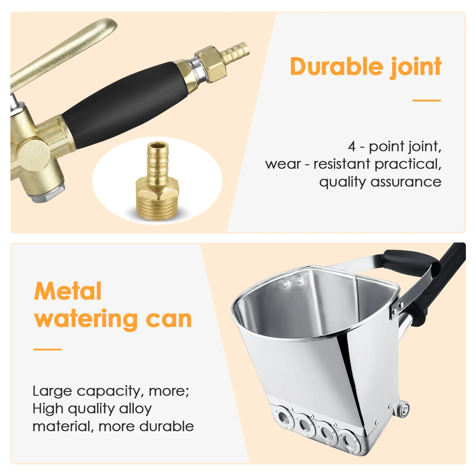 Cement Mortar Spray Gun Hopper With 8 Metal Nozzles 4 Jet Plaster Concrete Sprayer For Walls And Ceilings | Инструменты