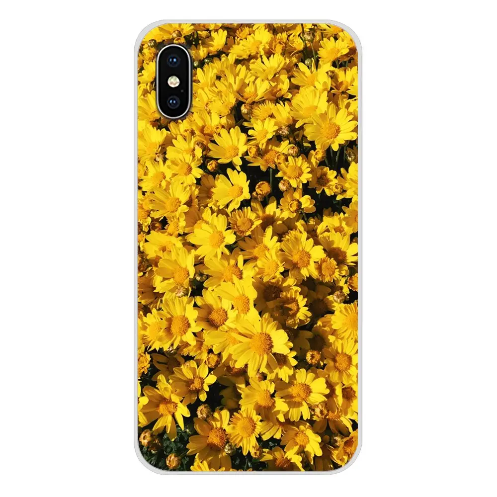 For Motorola Moto X4 E4 E5 G5 G5S G6 Z Z2 Z3 G G2 G3 C Play Plus Silicone Phone Cases Covers Yellow flower Small daisy sunflower | Мобильные