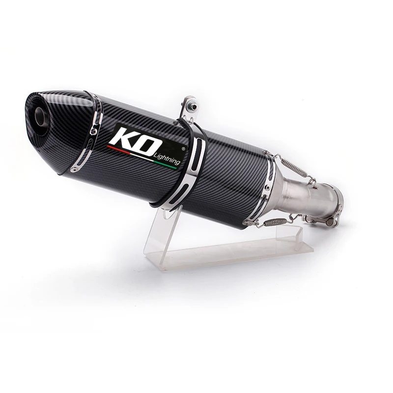 

For Yamaha FZ8 FZ8N Exhaust Pipe Motorcycle Mid Link Tube 51MM Muffler with Removable DB Killer Slip On Original Catalyst Pipe