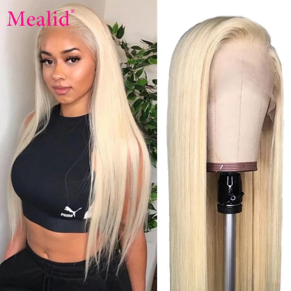 HC Glueless 13x4 парик на кружеве al remy волосы 613 блонд парик на кружеве бразильские прямые человеческие волосы 13х4 парики на шнурке