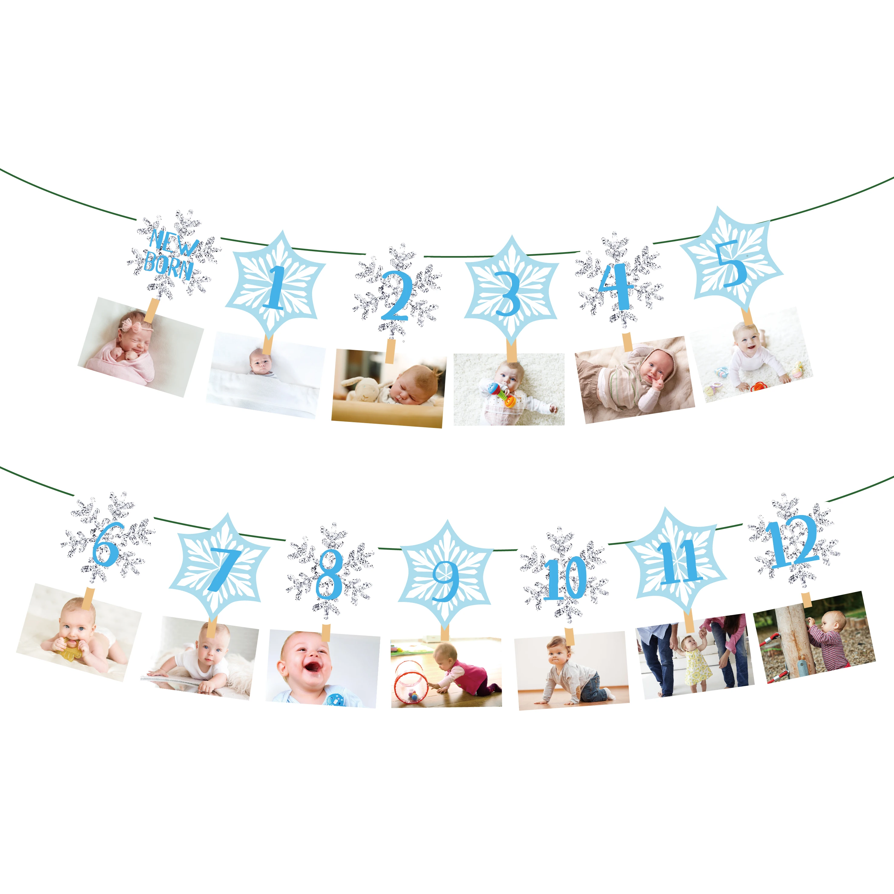 

Рождественская Снежинка, фотография, висячий баннер для детского дня рождения, украшение для вечерние ринки