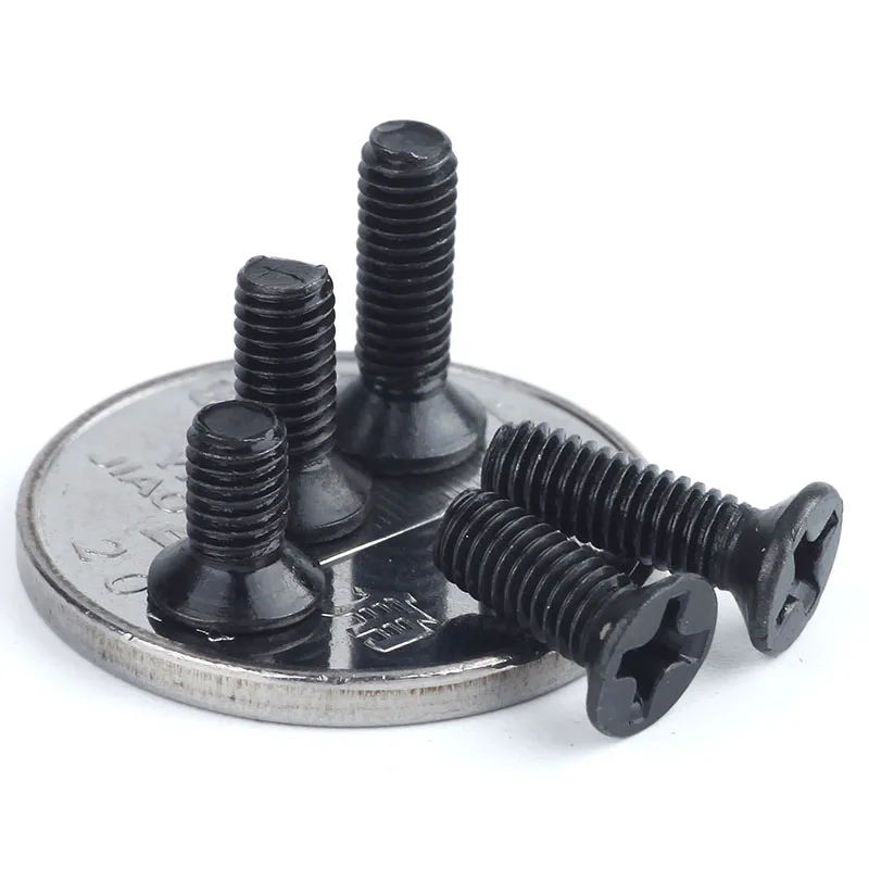 Крестообразный встраиваемый винт с плоской головкой M1 M1.2 M1.4 M1.6 M1.7 метрическая