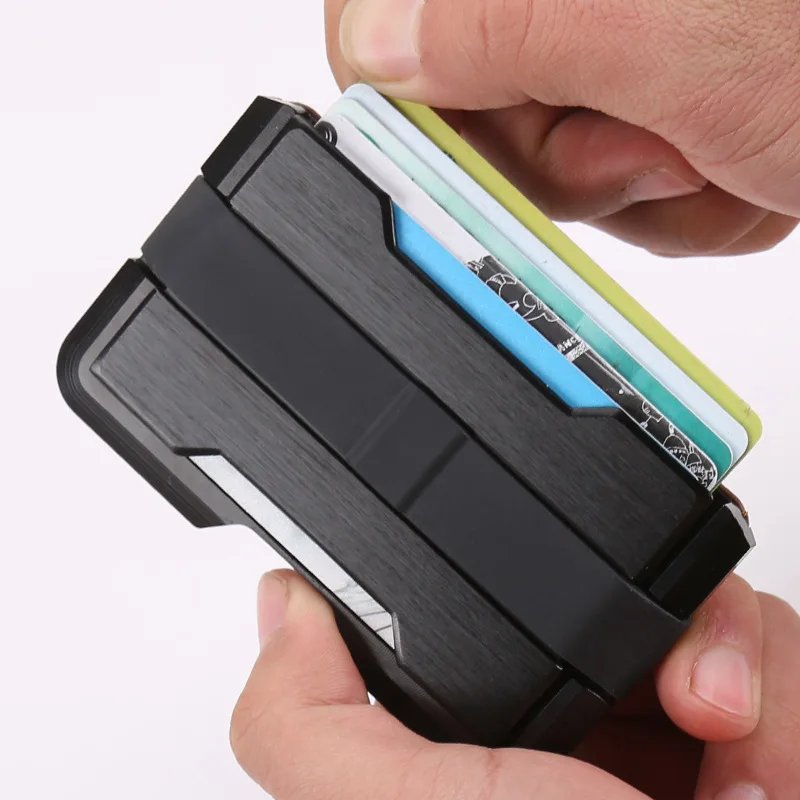 

Metal Business ID Credit Card Holder Thin Wallets Pocket Case Bank Credit Card Case Card Box New Fashion Cardholder