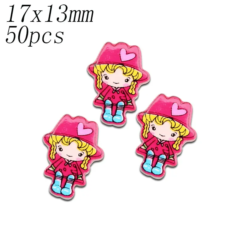 50 шт. Смешанные акриловые значки с героями мультфильмов Kawaii Flatback украшения животных ремесла значок украшения для скрапбукинга Diy аксессуары
