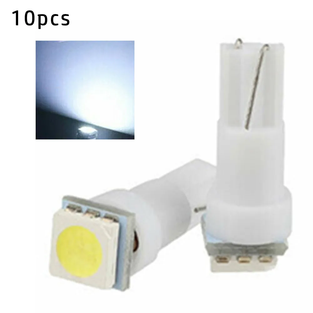 

12V LED Bulbs 180 Degree 50 Pcs 5050SMD 8000K Gauge Indicators Instrument