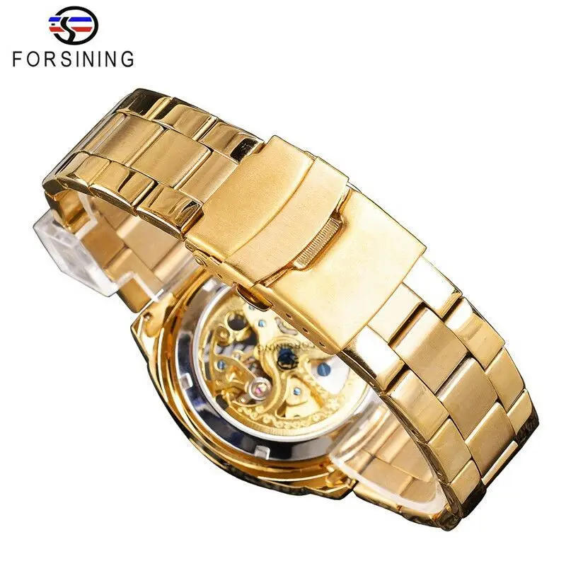 

Forsining New Men's Fashion Mechanical Watch Hollow Out Automatic Mechanical Watch Stainless Steel Watch