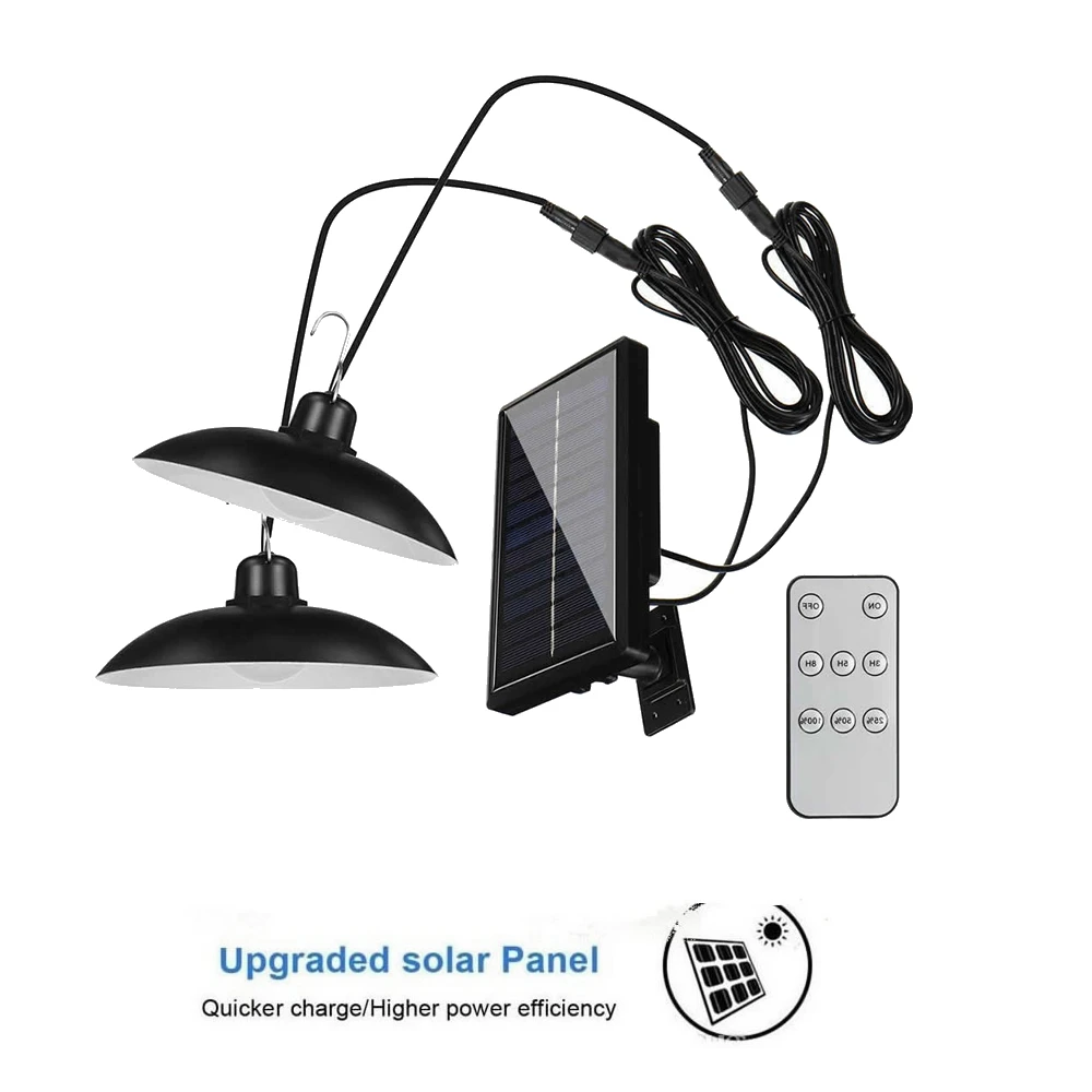 

Retro Lampshade Solar Pendant Chandelier solar Light Wall Light Waterproof Outdoor Security Lamp Garden Street Light 3/6M cable