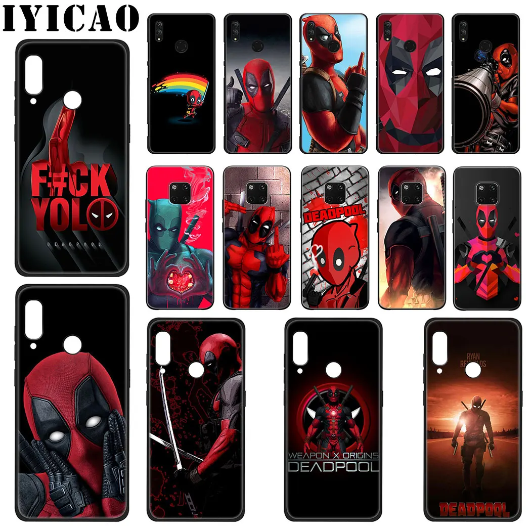 Мягкий силиконовый чехол MARVEL Deadpool для huawei mate 30 Pro Lite Y9 Prime P9 P8 |