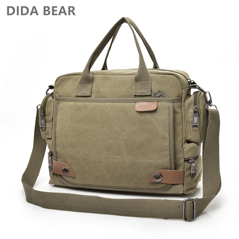 

2019 New Men Crossbody Bag Male Canvas Shoulder Messenger Bags Man Handbags for Travel Casual Large Satchel Grey Khaki