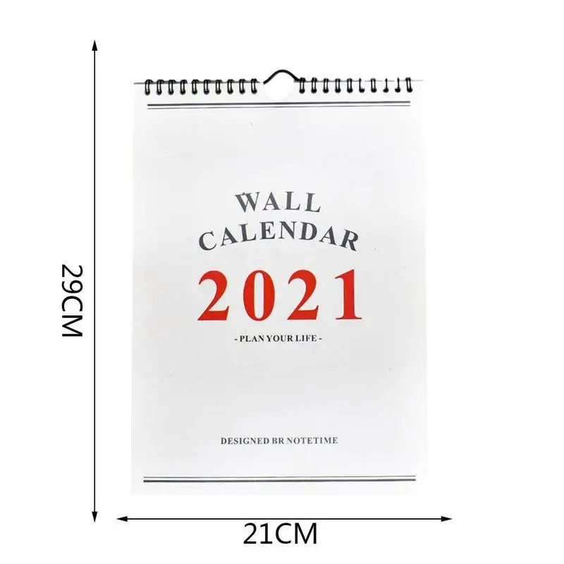 

1pc 2021 Minimalism Plan Book Wall Calendar Plan Creative Office DIY Tearable Calendar Daily Schedule Portable Home Planner U8H0