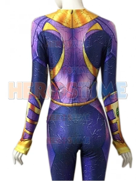 Костюм супергероя Starfire для взрослых и детей костюм косплея боди зентай на