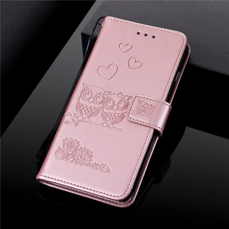 Роскошные Флип-чехлы для iPhone 11 Pro Max X XS MAX XR 6 6S 7 8 Plus из искусственной кожи, чехлы для iPhone 6S 7 Plus - Цвет: Rose Gold