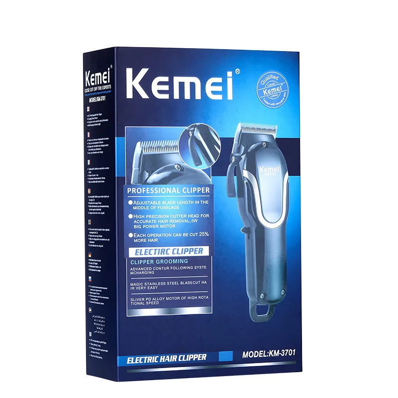 

Kemei KM-3701 hair clipper rechargeable retro switch oil head electric clipper lithium battery lasting battery life