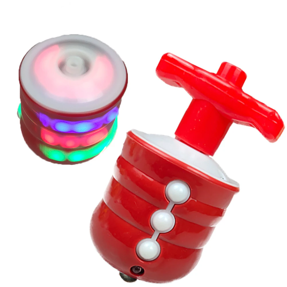 

1Pcs Music Luminous LED Light Spinning Children'S Toys Top Lmitation Wood Spinning Top