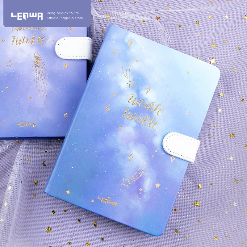 

Kawaii Starry Sky Notebook B6 Planner Organizer DIY Agenda 2021 Diary Journal Notepad Personal DIY Grid Blank Handbook Cute Gift