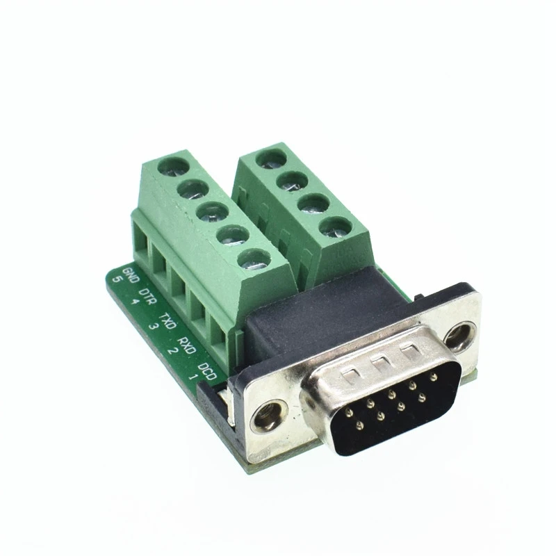 D SUB 9pin DB9 Male Female адаптер сигналов модуль клеммы RS232 Serial To Terminal