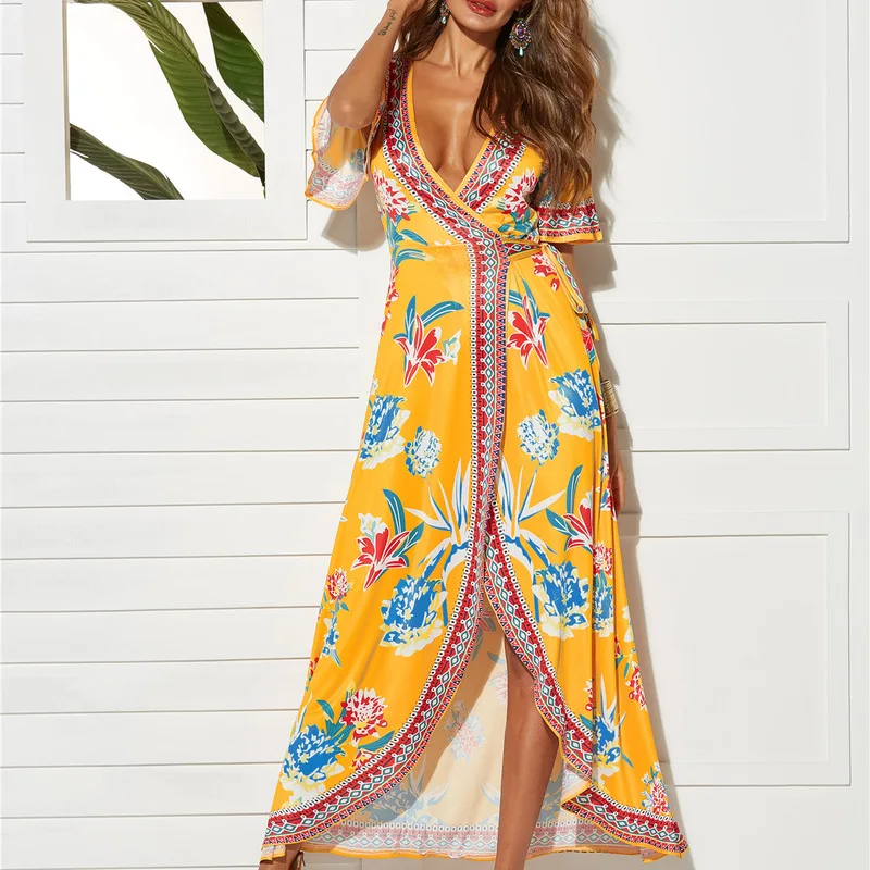 Женские платья новое поступление 2019 повседневные Бохо одежда шикарное платье