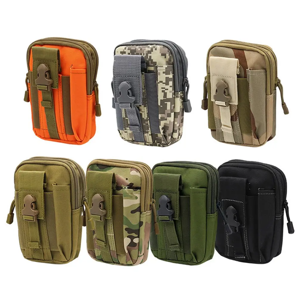 

Мужская Уличная тактическая поясная Сумка Molle, Маленький Карманный военный поясной кошелек для бега, путешествий, кемпинга, карманные сумки