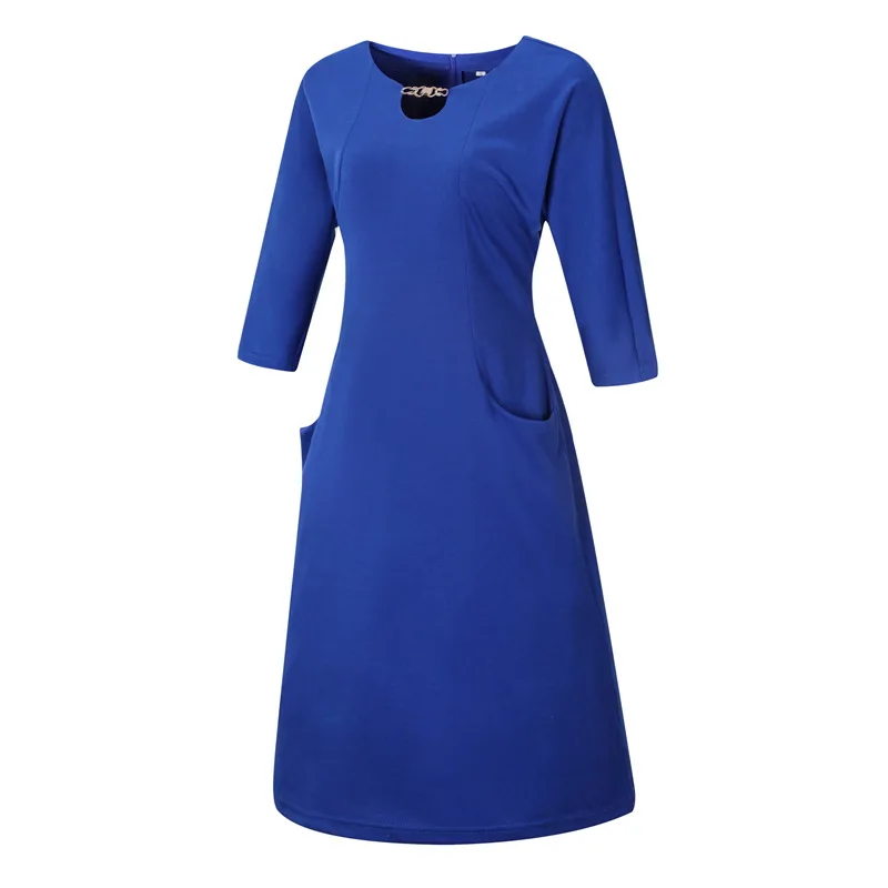 Платье женское винтажное большого размера для вечеринок офисное высокого