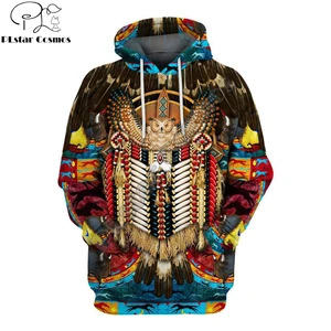Новинка 2019, модная Толстовка PLstar Cosmos в богемном стиле, худи с объемным принтом Совы и перьев, уличная одежда в стиле Харадзюку