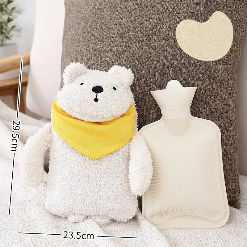 

Rubber Hot Water Bag Hand Warmer Warming Bottle Feet Warm Termofor Gumowy Plush Fabric Winter Warming Cute Present B-Rwo