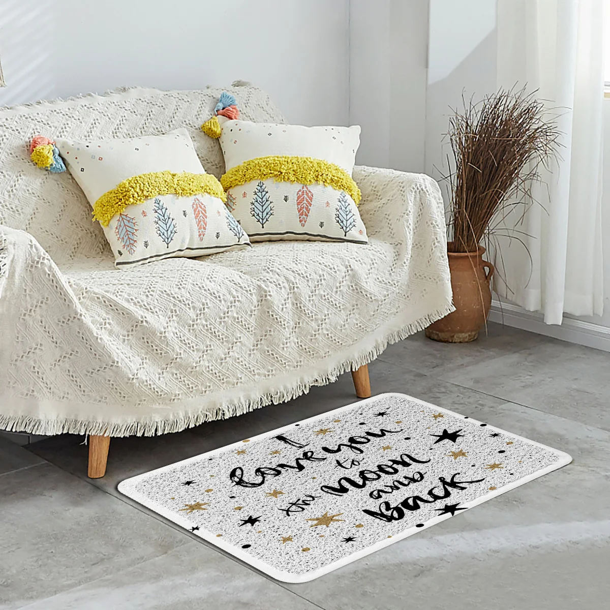 Любовное заявление Прочные резиновые коврики для дверей, водонепроницаемые, легко моющиеся коврики для входа в гараж, патио, домашний декор, коврики для входа.