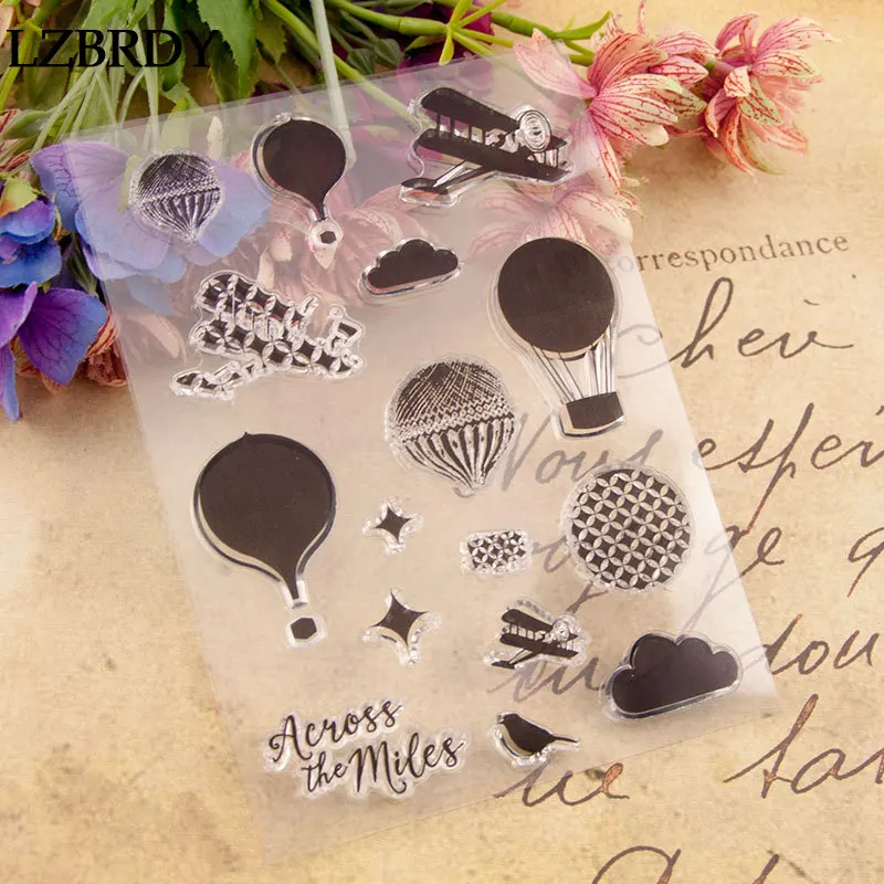 1 упаковка воздушных шаров самолета звезды на небе прозрачные резиновые штампы и