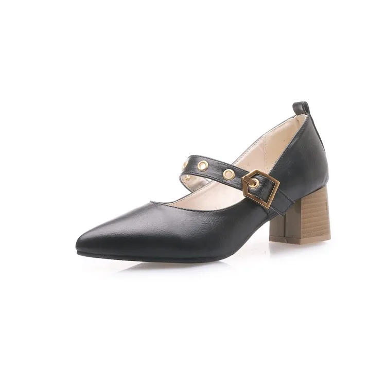 Женские туфли на высоком каблуке лодочки большого размера с острым носком обувь