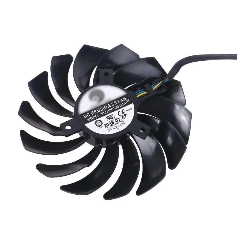 

2022 New 2 PLD10010S12HH FOR MSI Radeon RX480 580 GTX1080Ti 1070 Graphics Card Cooler Fan