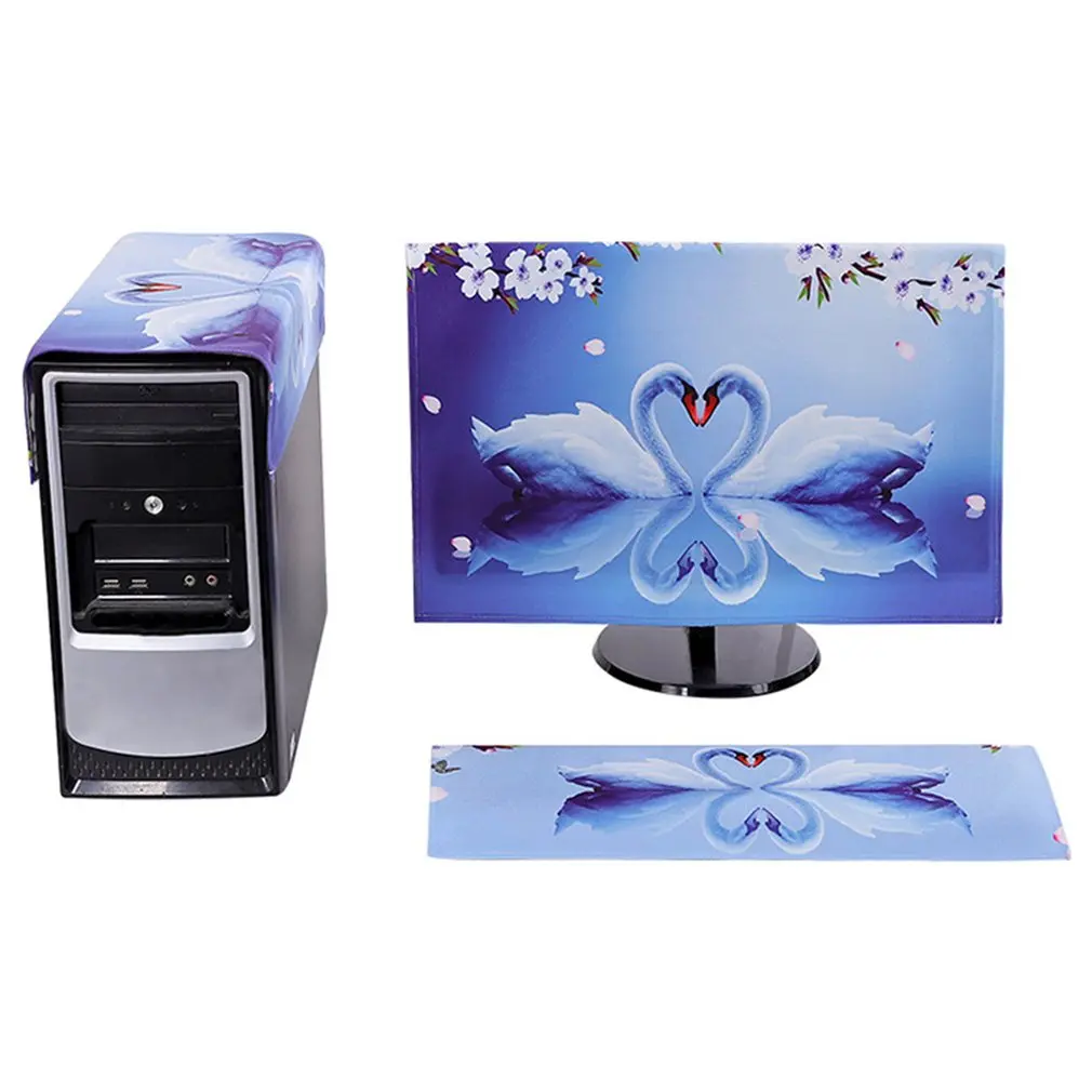 

Lovers Swans Computer Dust Cover Host Box All-inclusive Protective Cover Keyboard Dust Cover Three-piece Suit