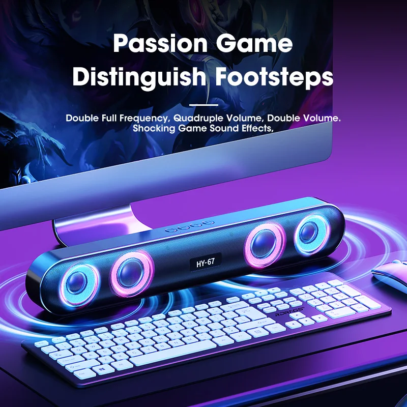 6D компьютерные колонки Bluetooth проводной громкоговоритель объемная звуковая