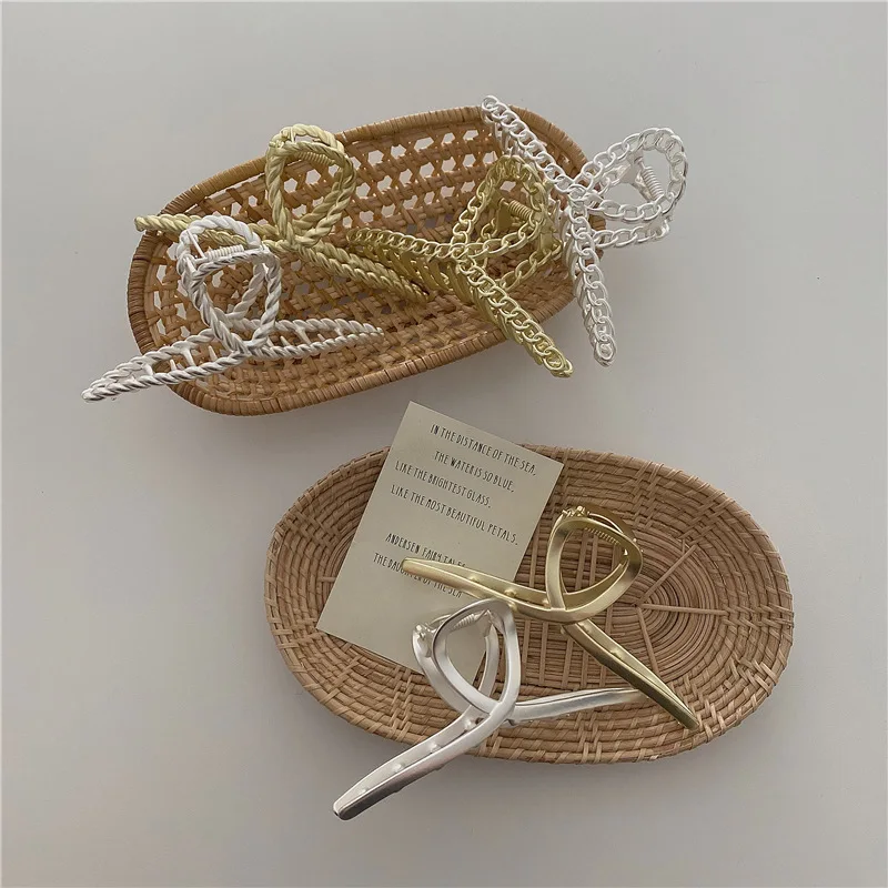 Женский зажим для волос AOMU винтажный металлический золотого цвета с