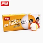 Двухцветные мячи для настольного тенниса DHS, новинка 2018 года, мячи китайской Суперлиги из ABS со швами, d40 + Пластиковые Мячи для пинг-понга