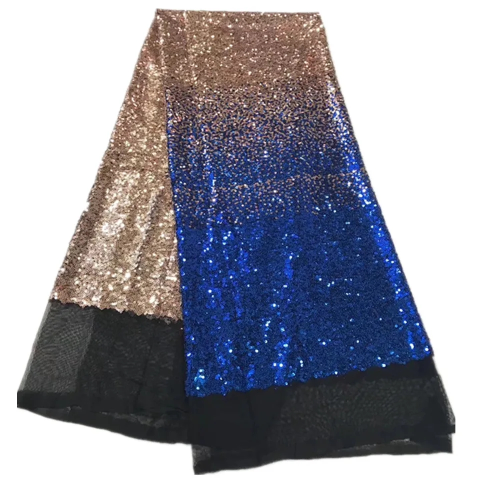 

Latest African Laces 2020 Gold Sequins Embroidery French Lace Fabric 3d African Lace Material For Nigerian Party Dresses MM-432a