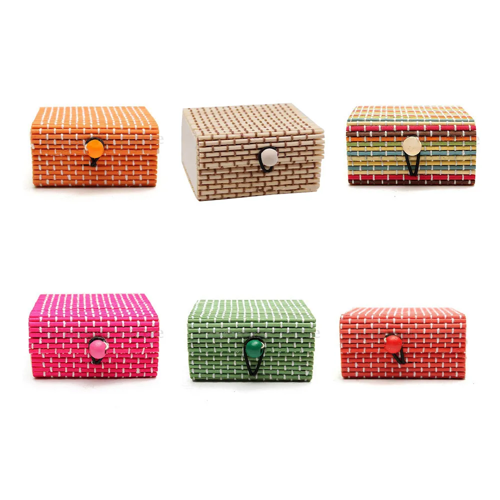 1 шт. новое модное кольцо ожерелье серьги бамбуковый Деревянный чехол шкатулка