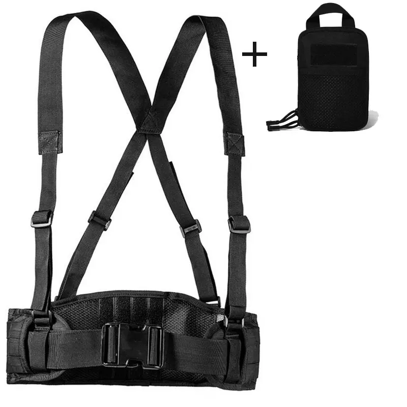 Black 2 Тактический ремень Molle военный ремень 1000d нейлоновый ремень мужской охотничий удобный Боевой страйкбол Мягкий регулируемый ремень Pasek - Цвет: Black 2