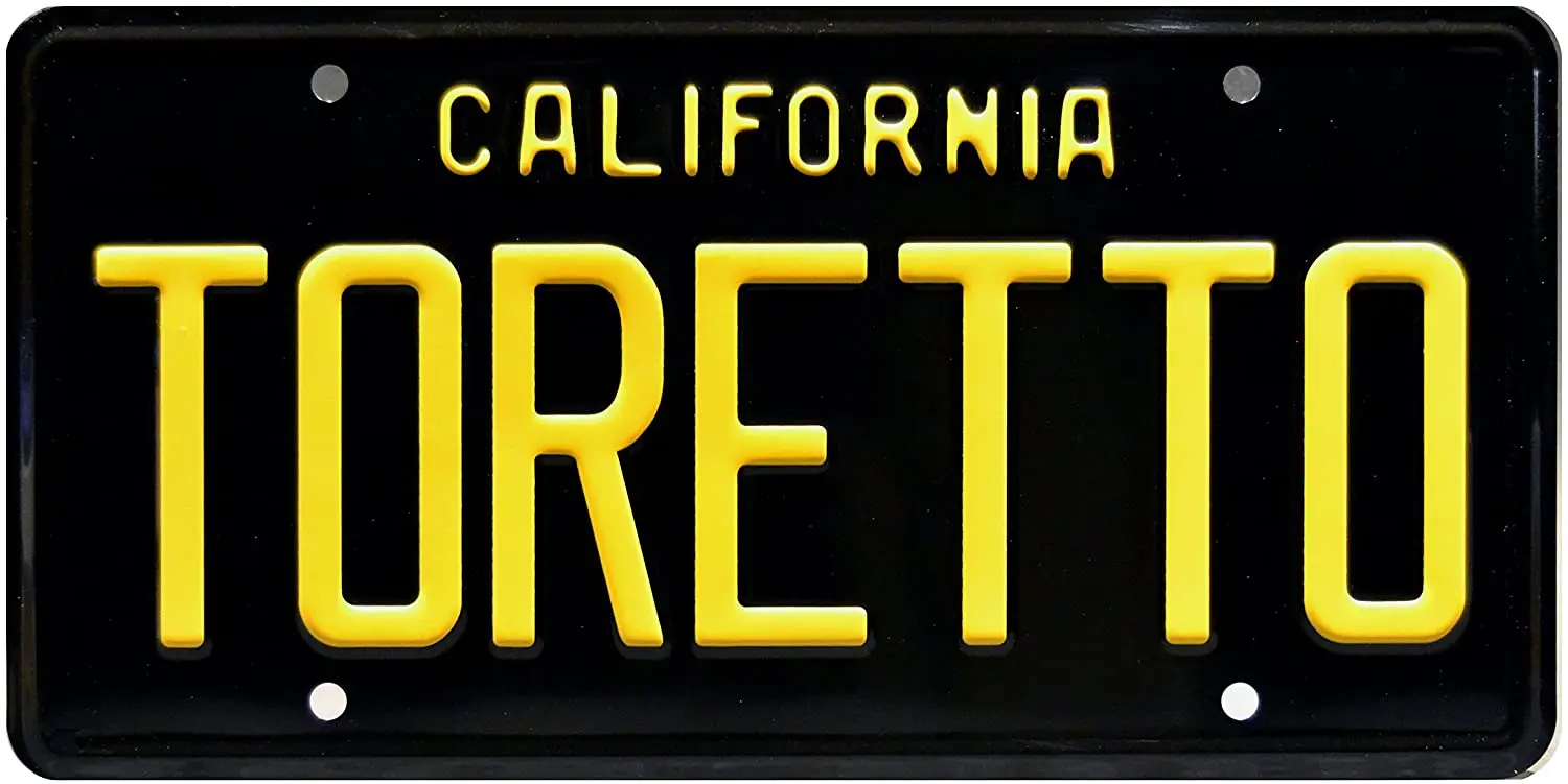 

Celebrity Machines Fast and The Furious | Toretto | Metal Stamped License Plate