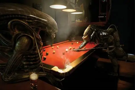 Шёлковый плакат с изображением инопланетянина и хищника 24x36 дюймов | Дом сад