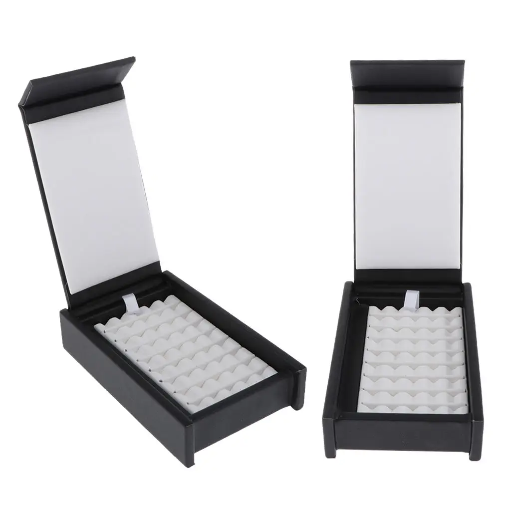 2x Diamond Display Box W/ Magnet Cover Gemstone Gem Storage Case Organizer | Украшения и аксессуары