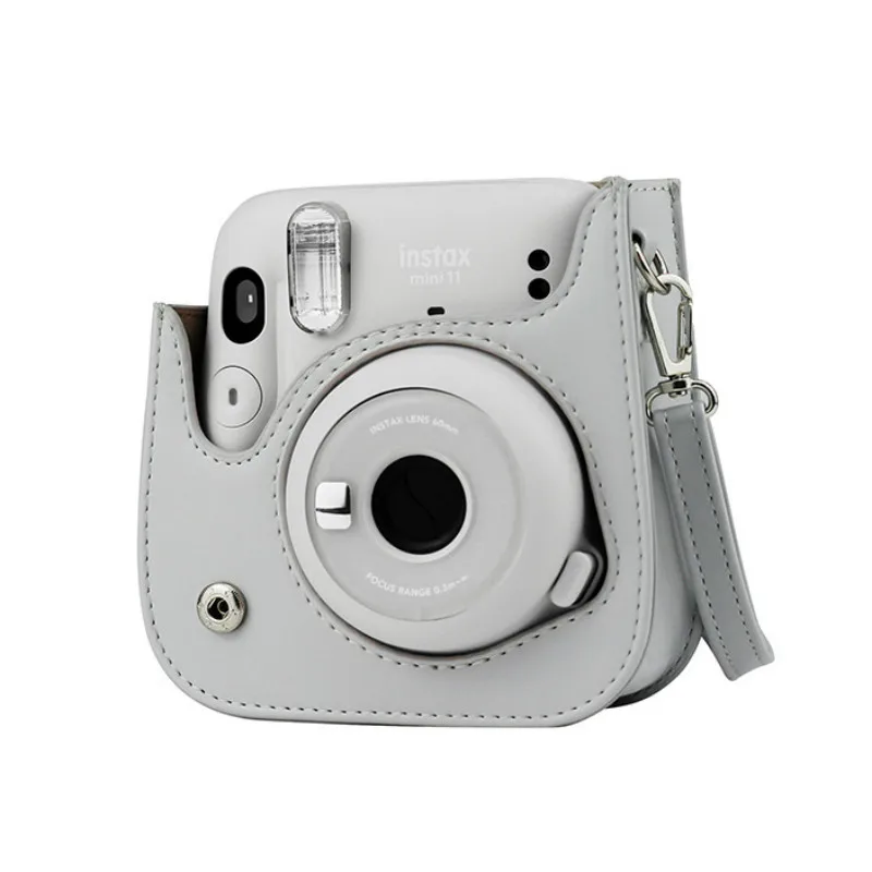 Чехол для камеры Fujifilm Instax Mini 11 сумка из ПУ кожи с серым медведем через плечо