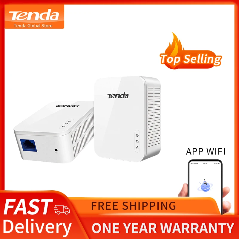 1 пара сетевых адаптеров Powerline Tenda PH3 1000 мбит/с адаптер AV1000 Ethernet PLC Plug and