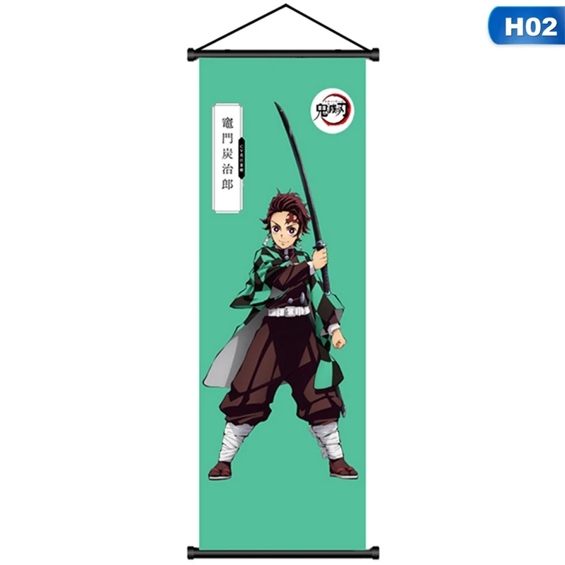 

Anime Demon Slayer: Kimetsu No Yaiba Scroll Painting Home Bedroom Living Room Wall Decoration Hanging Painting